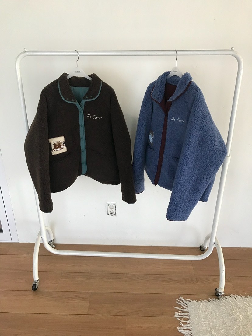 ESCHER韓國代購㊣女裝新款熱賣真品推薦25秋冬休閑時尚夾克ESCHER夾克