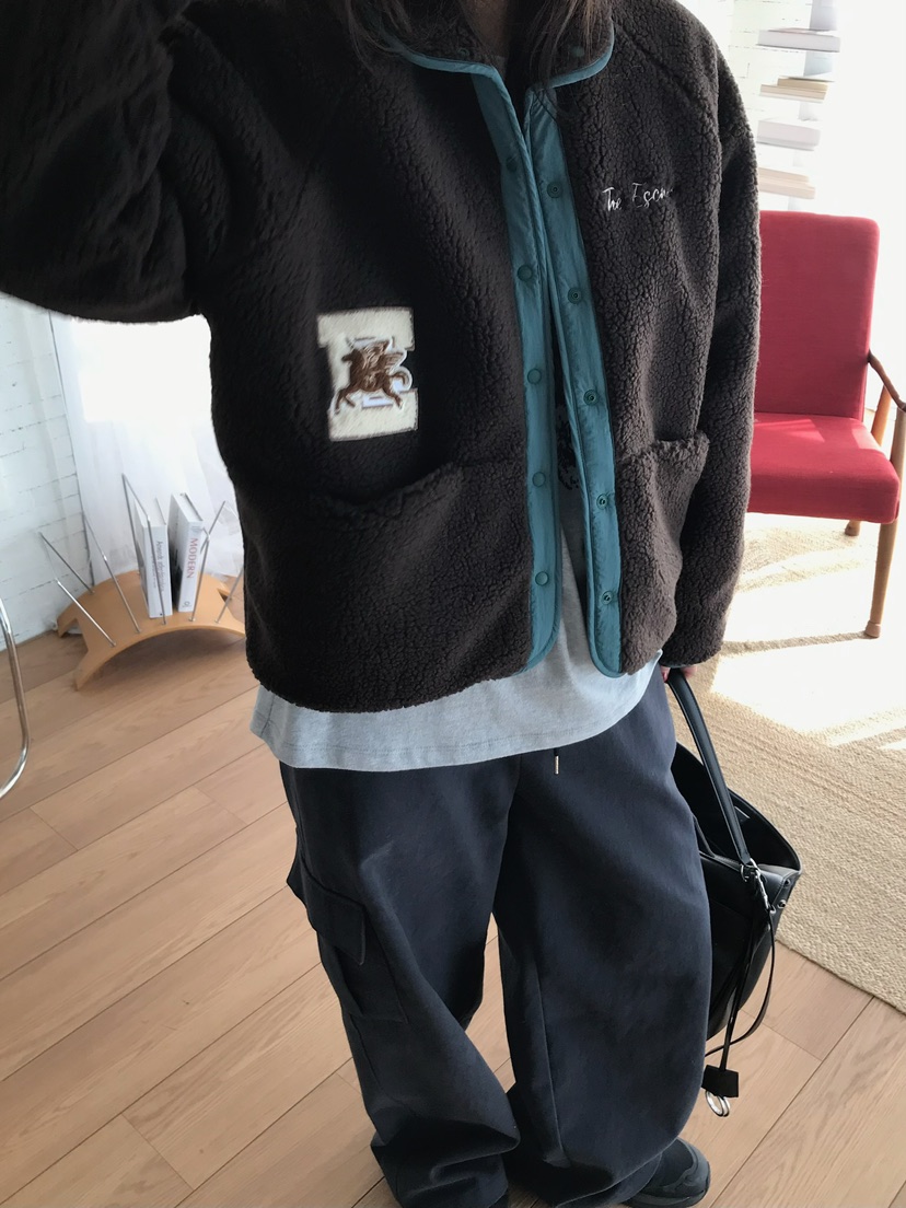 ESCHER韓國代購㊣女裝新款熱賣真品推薦25秋冬休閑時尚夾克ESCHER夾克