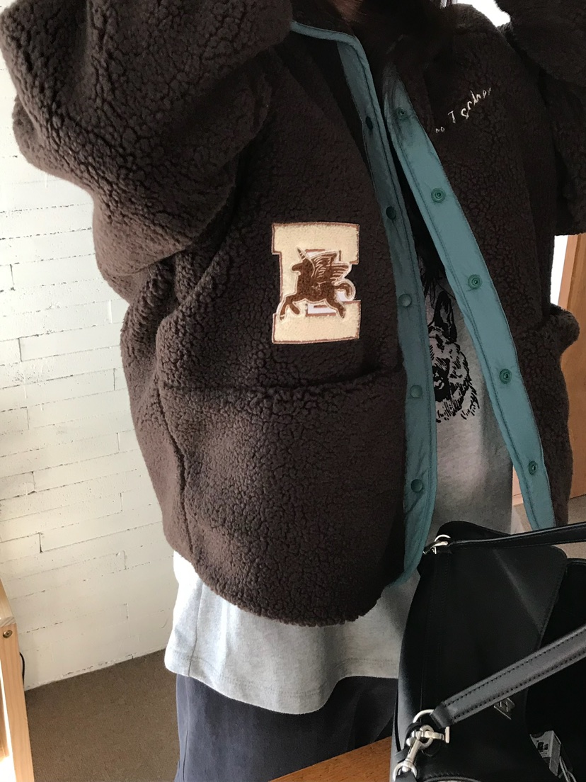 ESCHER韓國代購㊣女裝新款熱賣真品推薦25秋冬休閑時尚夾克ESCHER夾克