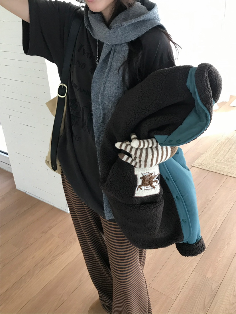 ESCHER韓國代購㊣女裝新款熱賣真品推薦25秋冬休閑時尚夾克ESCHER夾克