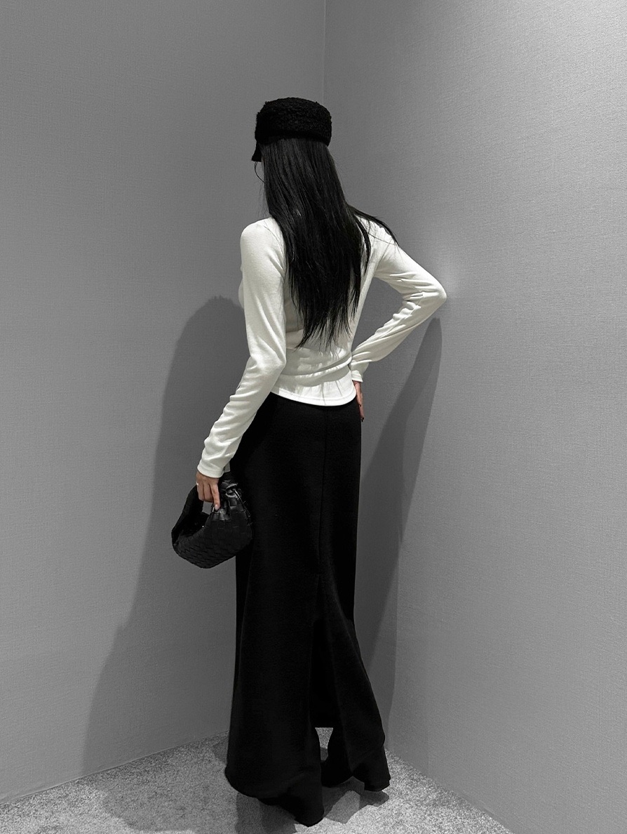 MOMENT東大門㊣直郵女士新品真品時尚25秋冬推薦休閑人氣長裙MOMENT/RECOVER長裙