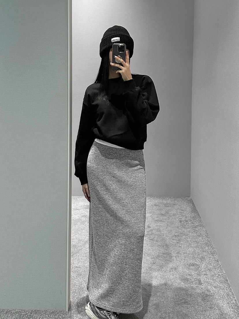 MOMENT東大門㊣直郵女士新品真品時尚25秋冬推薦休閑人氣長裙MOMENT/RECOVER長裙