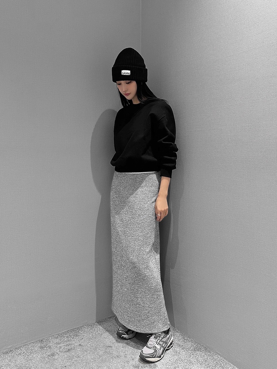 MOMENT東大門㊣直郵女士新品真品時尚25秋冬推薦休閑人氣長裙MOMENT/RECOVER長裙