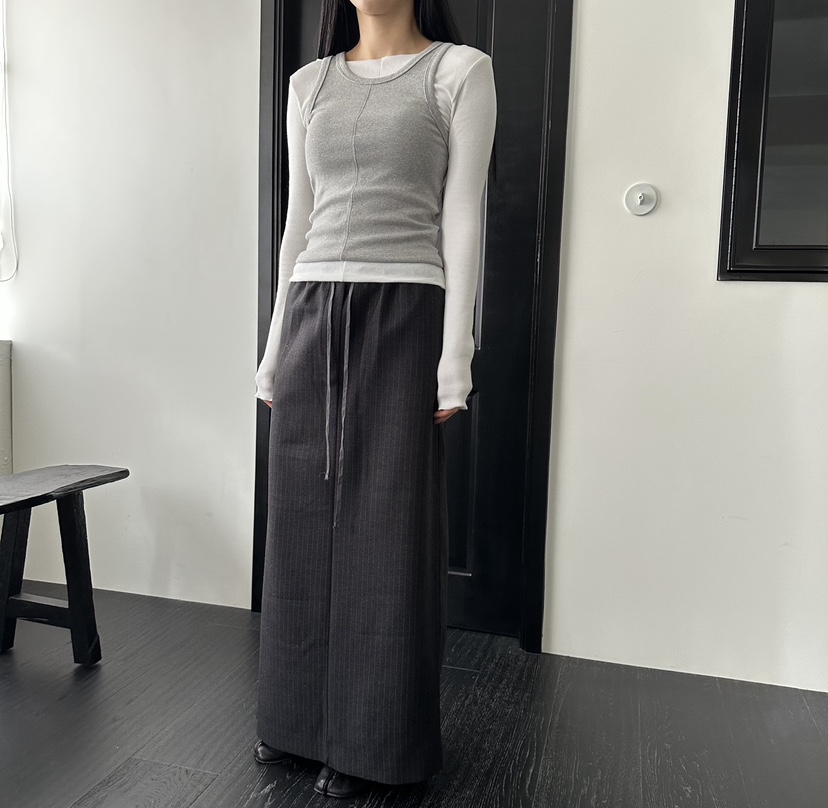 MOMENT東大門㊣代購女裝新款休閑推薦熱賣25秋冬職業真品長裙MOMENT/RECOVER長裙