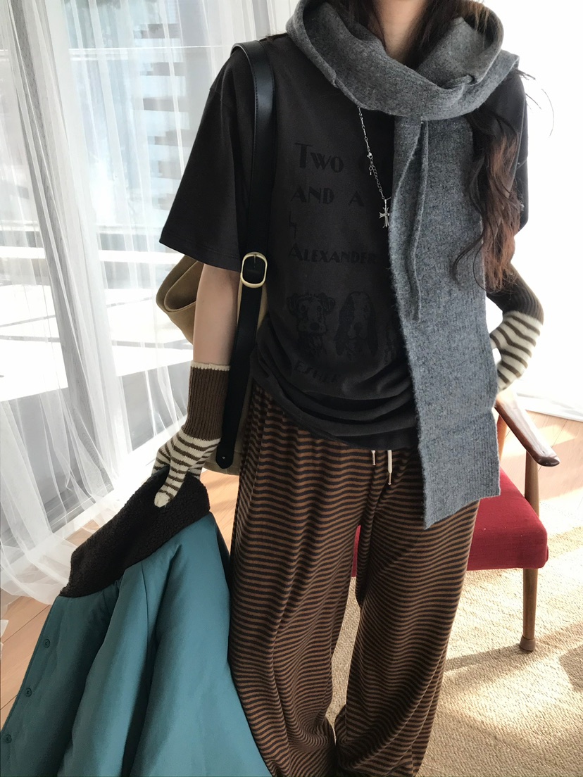 ESCHER韓國直郵㊣女裝新款真品職業時尚25秋冬人氣休閑熱賣T恤ESCHERT恤