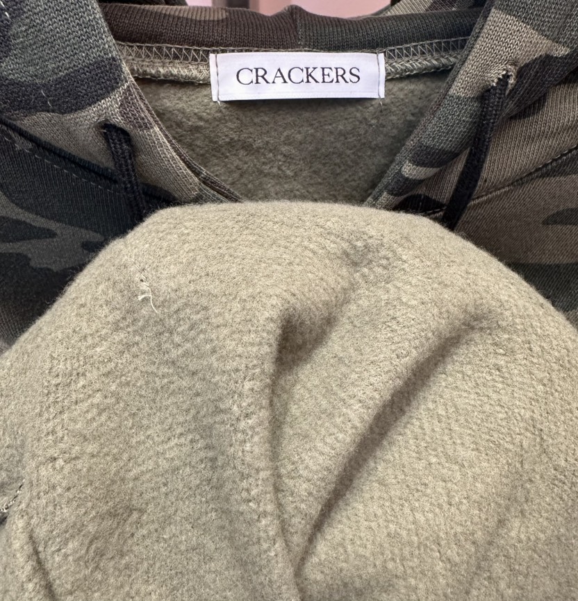 CRACKERS東大門㊣實拍女士新款熱賣時尚人氣夾克加絨拉鏈迷彩CRACKERS夾克