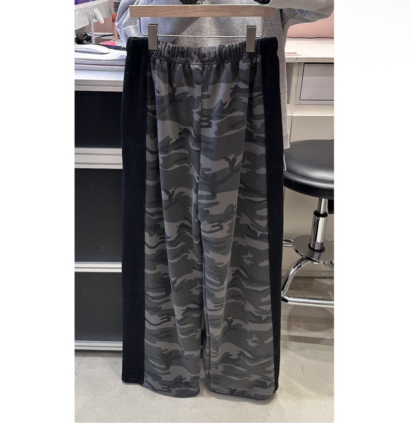 CRACKERS東大門㊣直郵女裝新款推薦職業25秋冬休閑褲加絨迷彩CRACKERS休閑褲