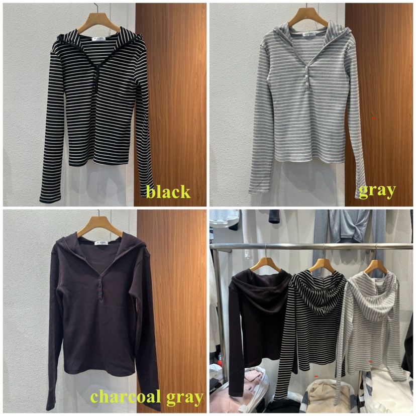 ON THE MODE韓國代購㊣女士新品25秋冬熱賣真品長袖T恤紐扣ON THE MODE長袖T恤