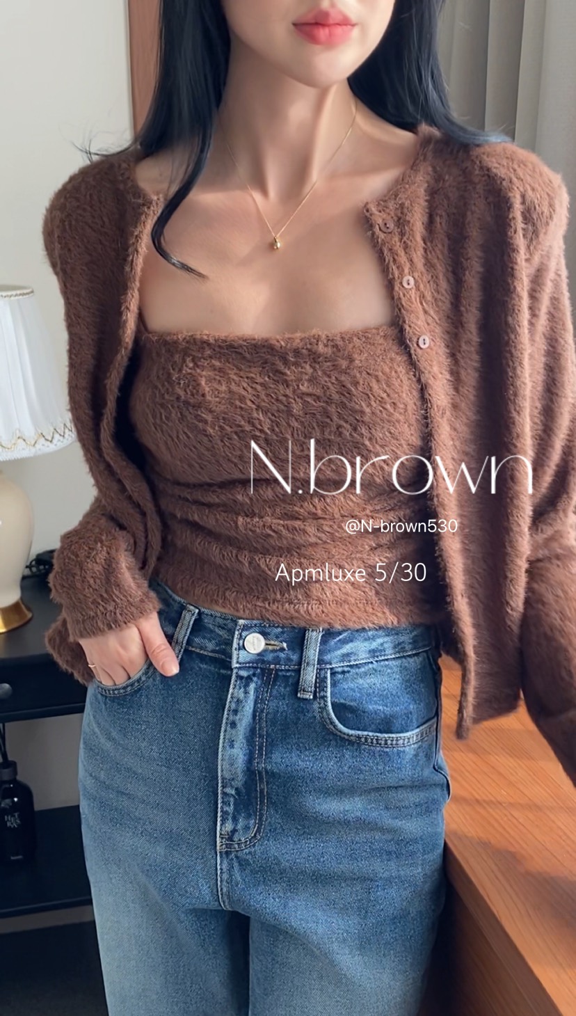 N BROWN韓國直郵㊣女裝新品人氣休閑推薦25秋冬套裝開襟衫N BROWN套裝