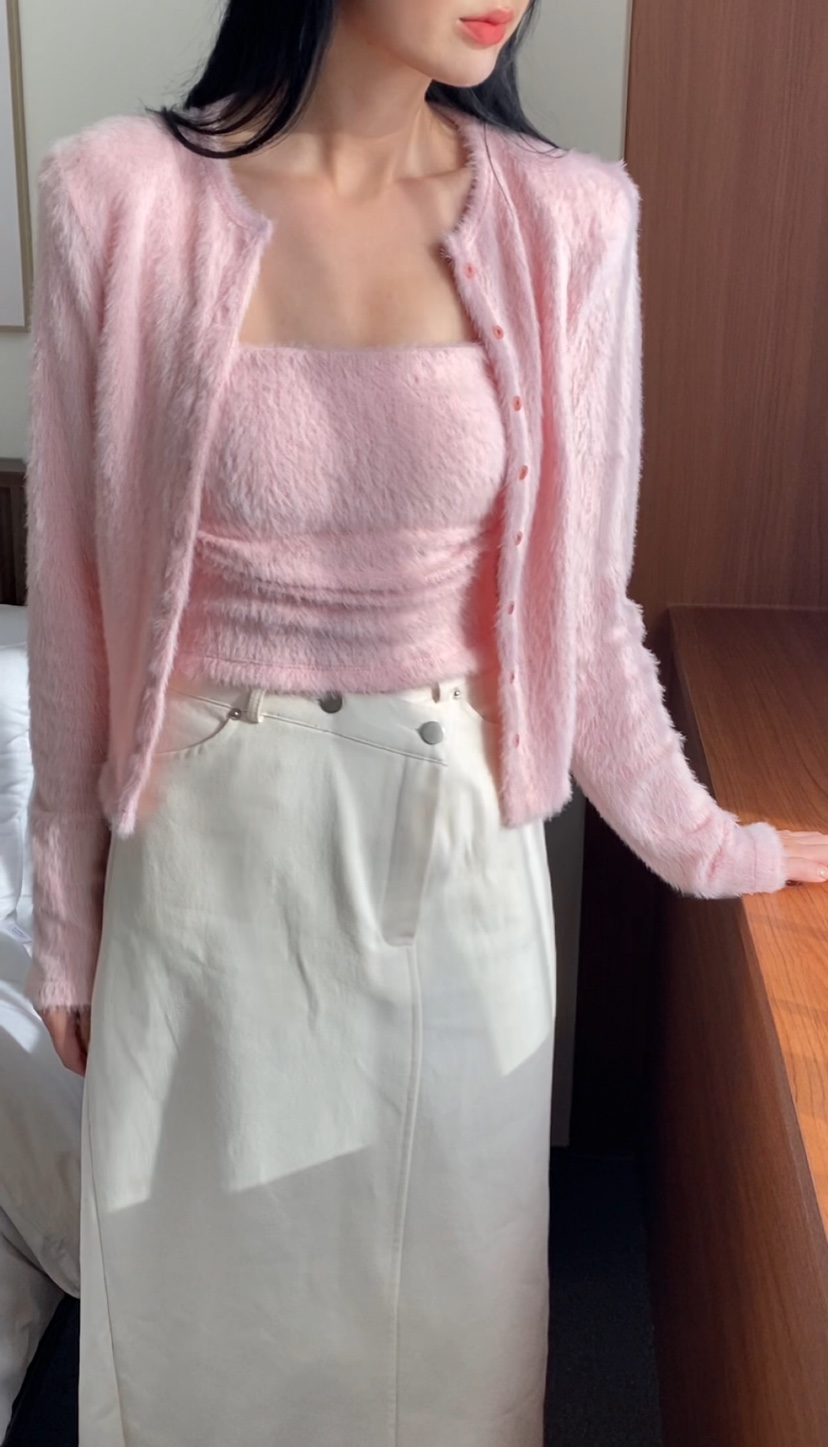 N BROWN韓國直郵㊣女裝新品人氣休閑推薦25秋冬套裝開襟衫N BROWN套裝