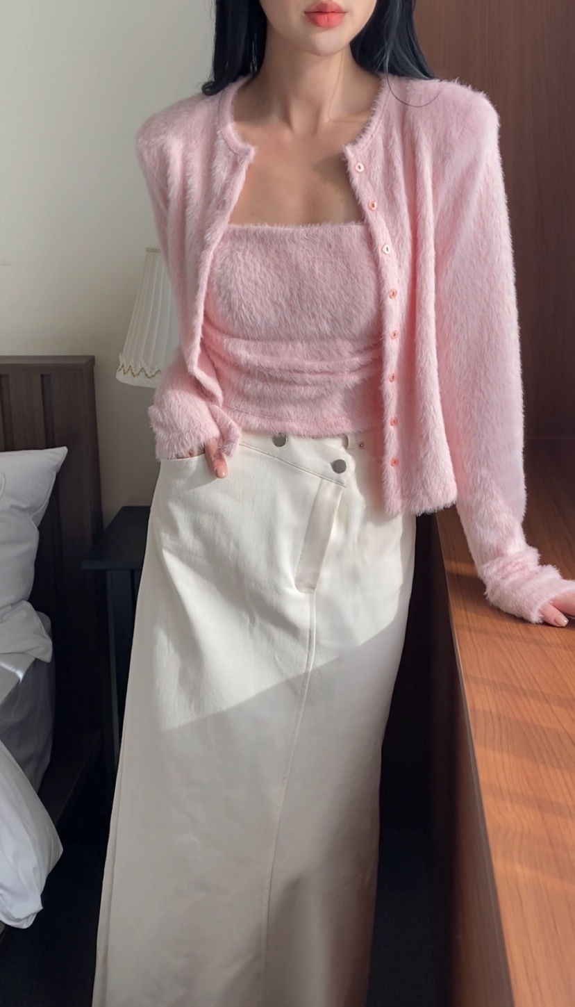 N BROWN韓國直郵㊣女裝新品人氣休閑推薦25秋冬套裝開襟衫N BROWN套裝