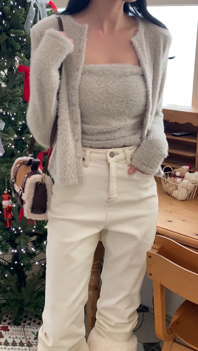 N BROWN韓國直郵㊣女裝新品人氣休閑推薦25秋冬套裝開襟衫N BROWN套裝