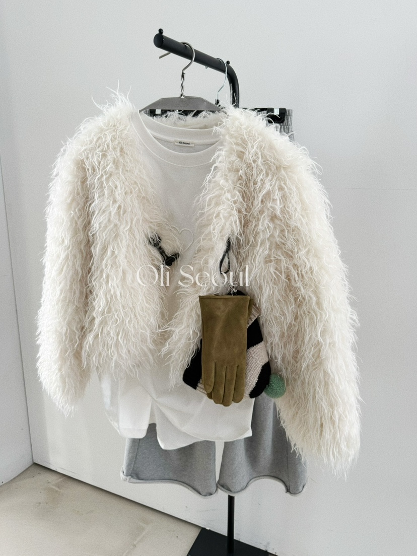 OLI SEOUL東大門㊣實拍女士新款25秋冬時尚熱賣人氣短款大衣OLI SEOUL短款大衣圖色2