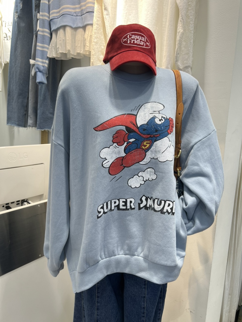 BLUE BANANA韓國代購㊣女裝新款25秋冬推薦休閑衛衣不含項鏈BLUE BANANA衛衣