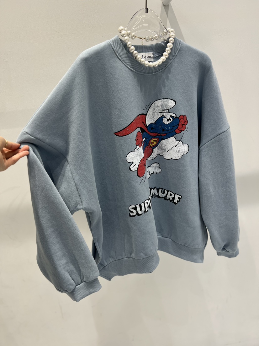 BLUE BANANA韓國代購㊣女裝新款25秋冬推薦休閑衛衣不含項鏈BLUE BANANA衛衣圖色2