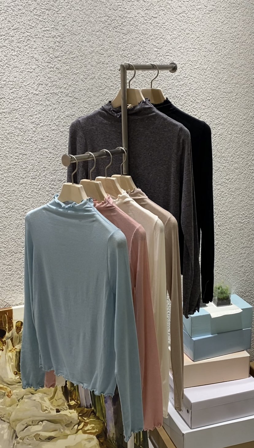 N BROWN東大門㊣實拍女裝新款人氣真品25秋冬時尚休閑長袖T恤N BROWN長袖T恤