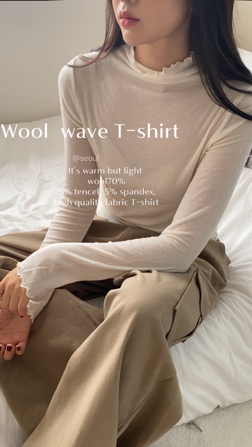 N BROWN東大門㊣實拍女裝新款人氣真品25秋冬時尚休閑長袖T恤N BROWN長袖T恤