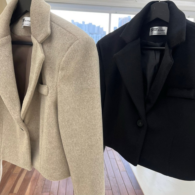 SOUIT韓國直郵㊣女裝新品推薦職業休閑真品25秋冬時尚熱賣夾克SOUIT by mabel-L夾克