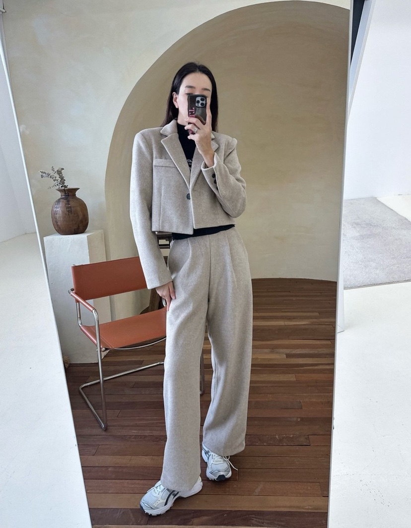 SOUIT韓國直郵㊣女裝新品推薦職業休閑真品25秋冬時尚熱賣夾克SOUIT by mabel-L夾克