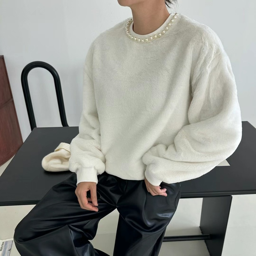 SOUIT韓國直郵㊣女裝新品人氣職業熱賣時尚推薦25秋冬衛衣貂皮SOUIT by mabel-L衛衣