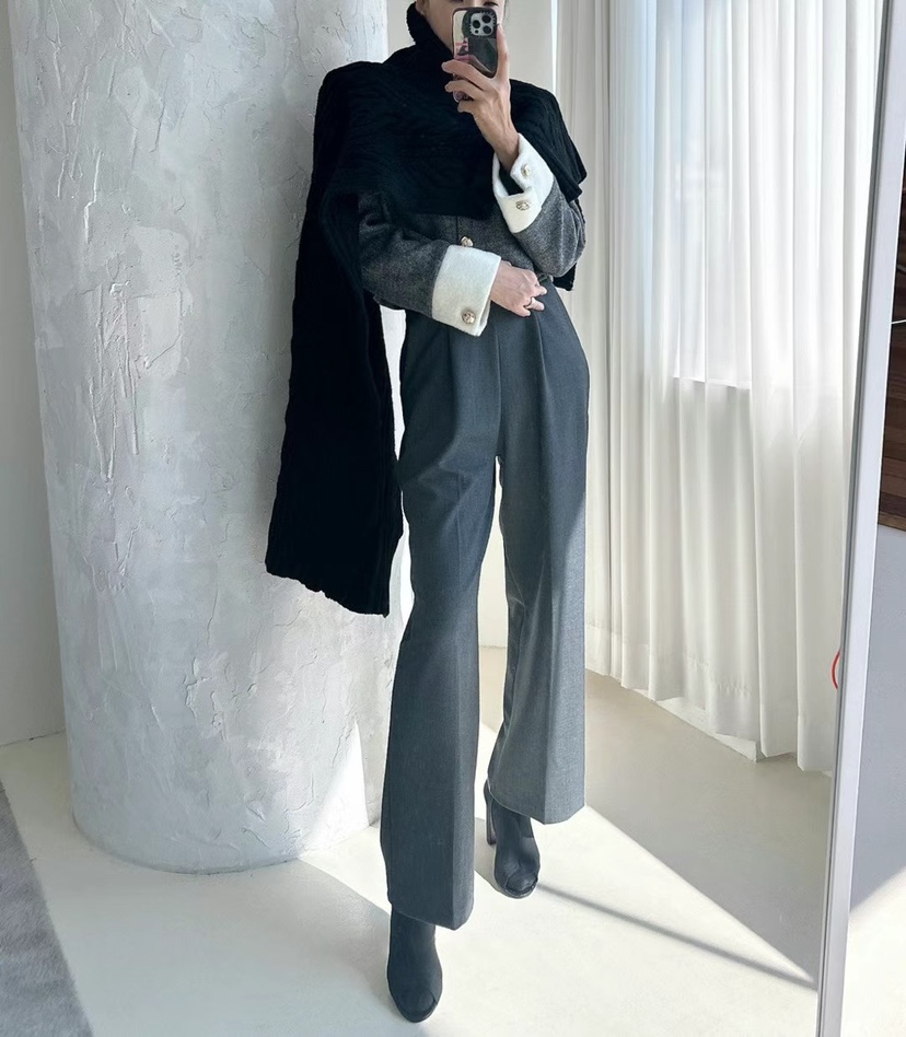 SOUIT韓國代購㊣女裝新品真品時尚人氣25秋冬休閑圍巾披肩披肩SOUIT by mabel-L圍巾/披肩圖色2