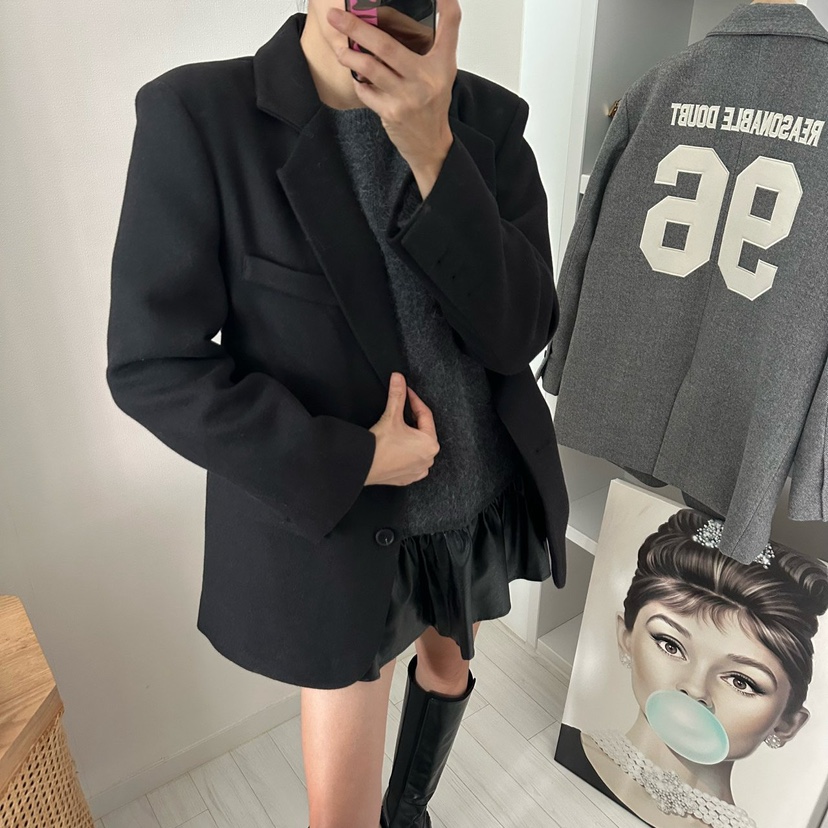 SOUIT東大門㊣代購女士新款時尚職業人氣真品25秋冬短裙皮革SOUIT by mabel-L短裙