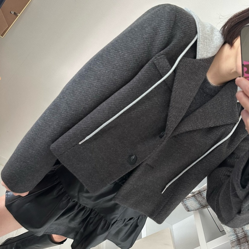 SOUIT東大門㊣代購女士新款時尚職業人氣真品25秋冬短裙皮革SOUIT by mabel-L短裙