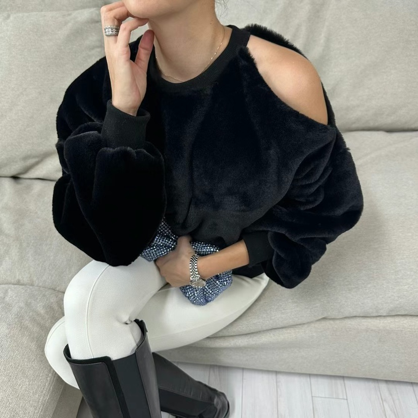 SOUIT東大門㊣代購女士新品熱賣職業人氣25秋冬推薦衛衣貂皮SOUIT by mabel-L衛衣