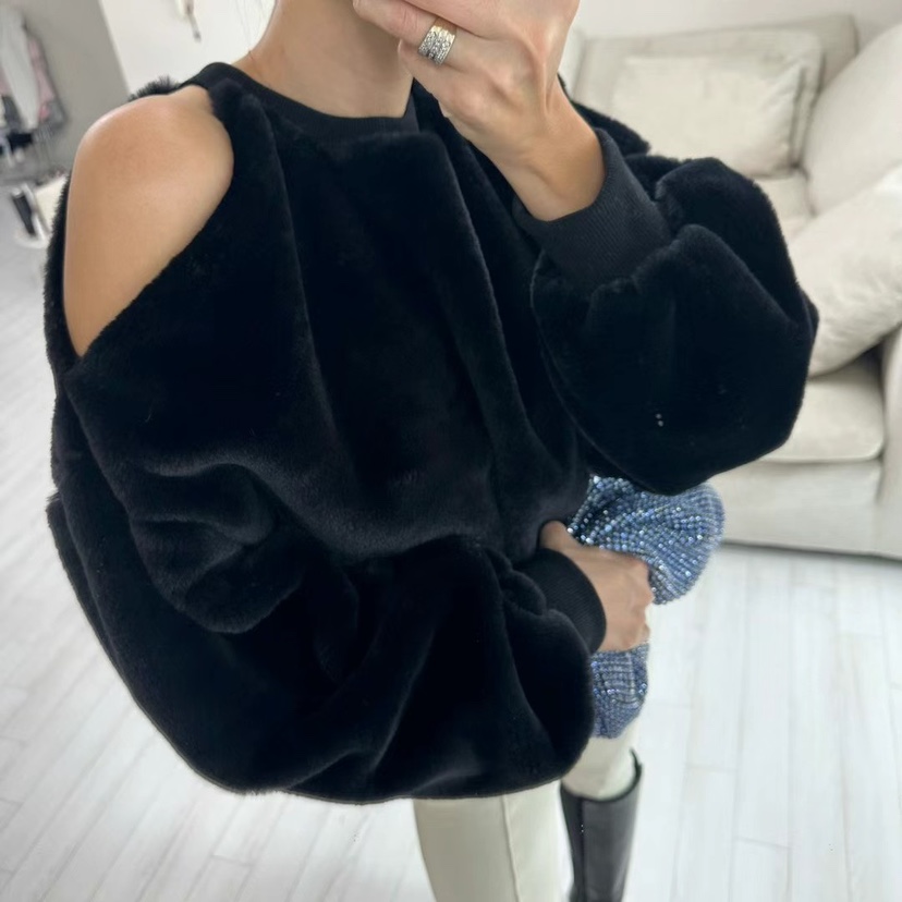 SOUIT東大門㊣代購女士新品熱賣職業人氣25秋冬推薦衛衣貂皮SOUIT by mabel-L衛衣圖色2