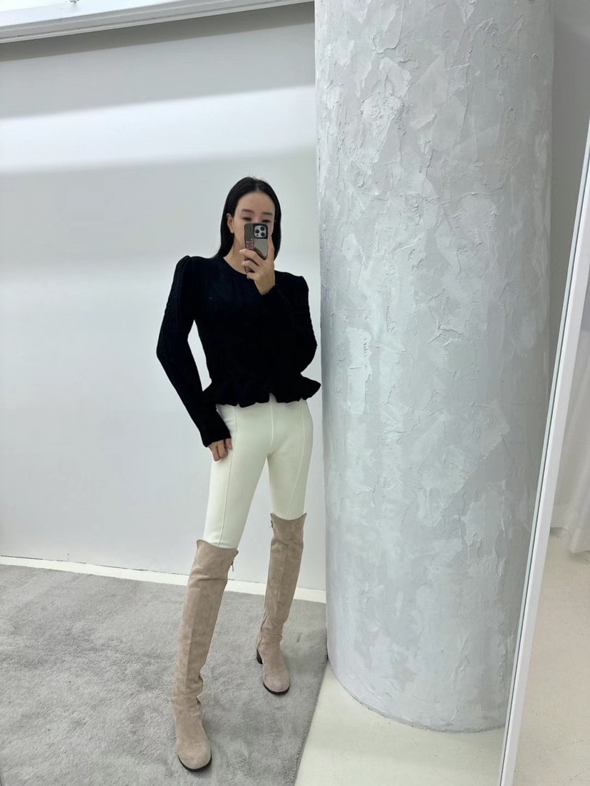 SOUIT東大門㊣直郵女裝新款真品熱賣休閑時尚25秋冬針織衫荷葉邊SOUIT by mabel-L針織衫