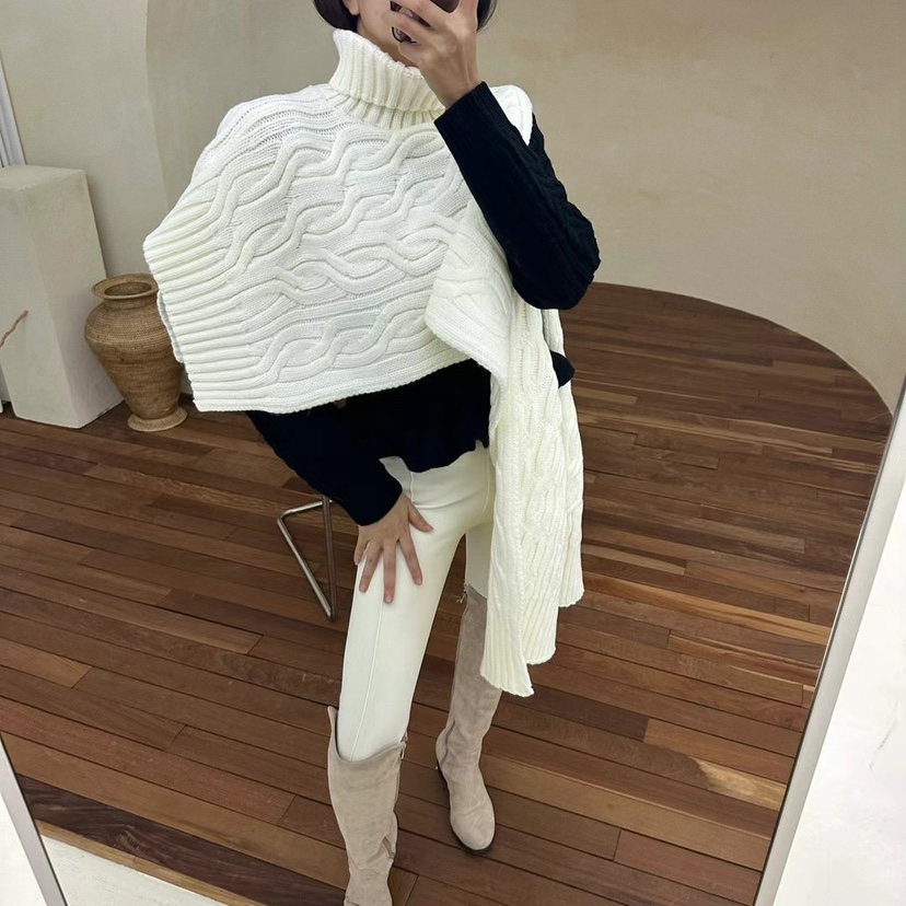 SOUIT東大門㊣直郵女裝新款真品熱賣休閑時尚25秋冬針織衫荷葉邊SOUIT by mabel-L針織衫