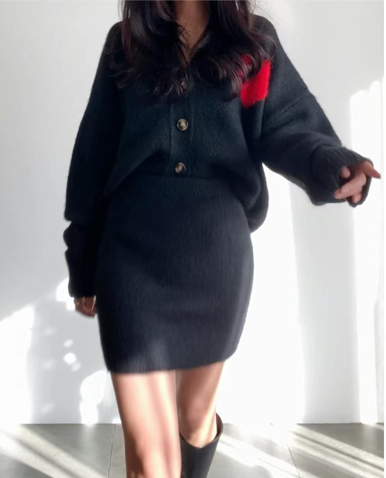 SOUIT韓國直郵㊣女士新品25秋冬熱賣休閑推薦人氣針織衫開衫SOUIT by mabel-L針織衫圖色2