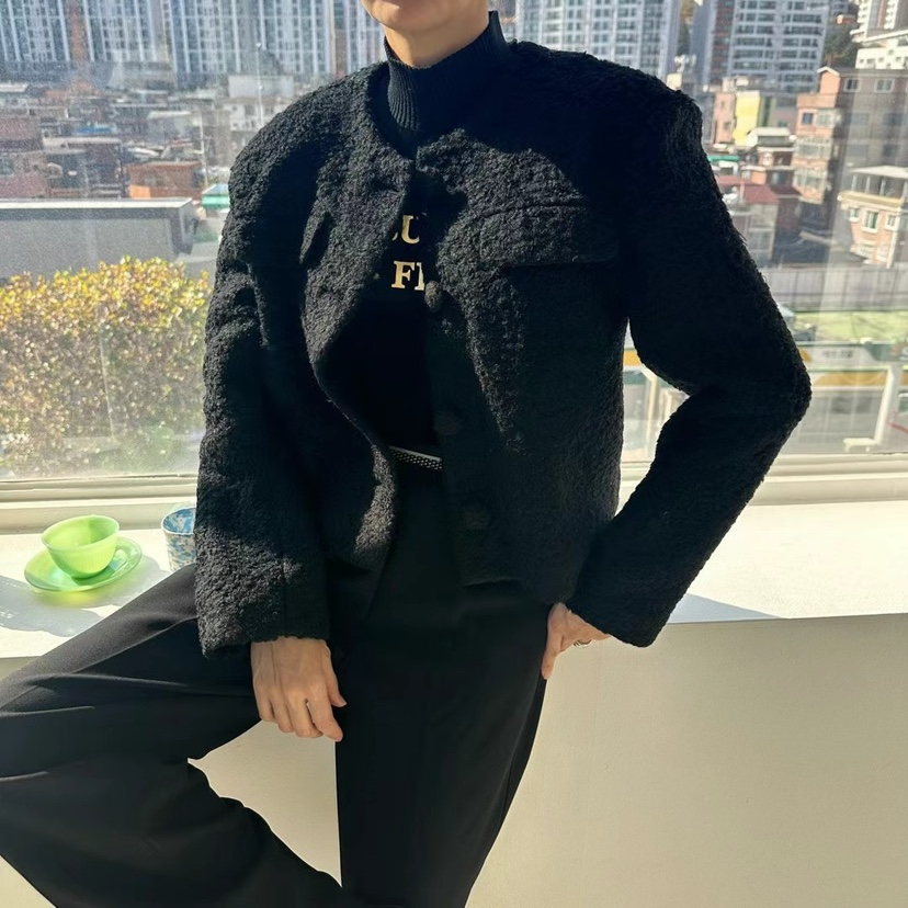 SOUIT東大門㊣直郵女裝新品25秋冬時尚真品休閑推薦夾克羊毛SOUIT by mabel-L夾克