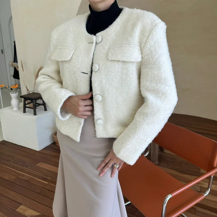 SOUIT東大門㊣直郵女裝新品25秋冬時尚真品休閑推薦夾克羊毛SOUIT by mabel-L夾克