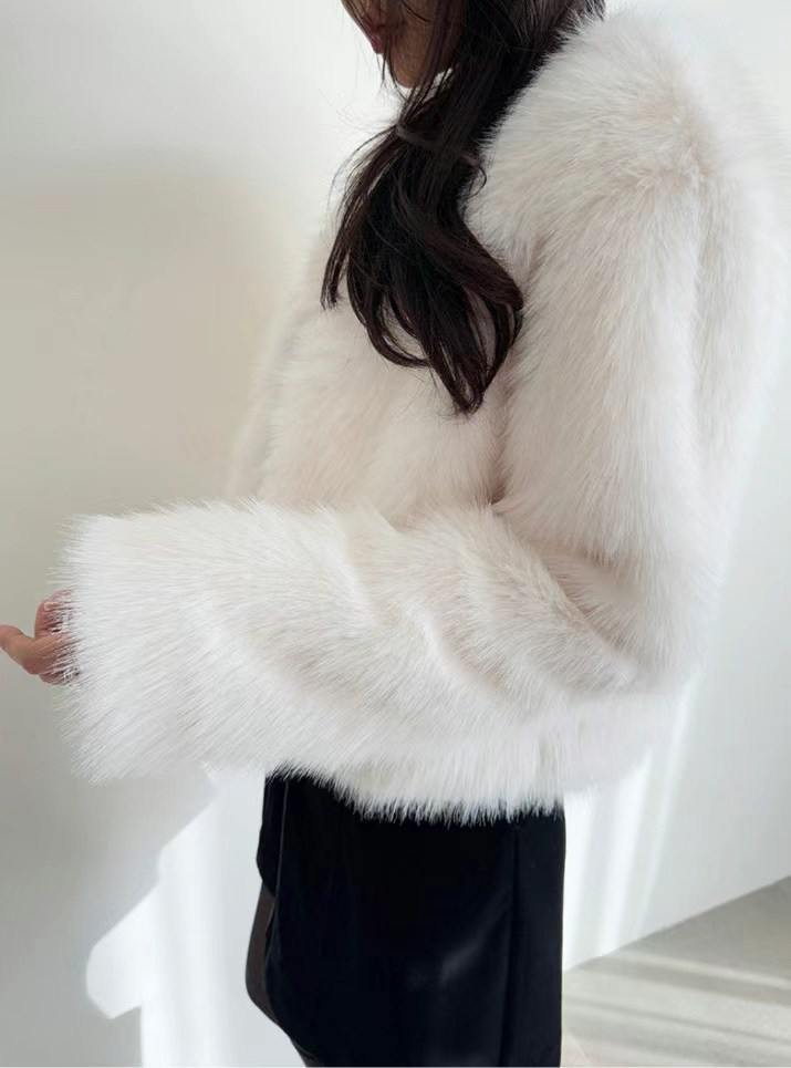 SOUIT東大門㊣代購女士新款25秋冬休閑時尚推薦短款大衣皮草SOUIT by mabel-L短款大衣