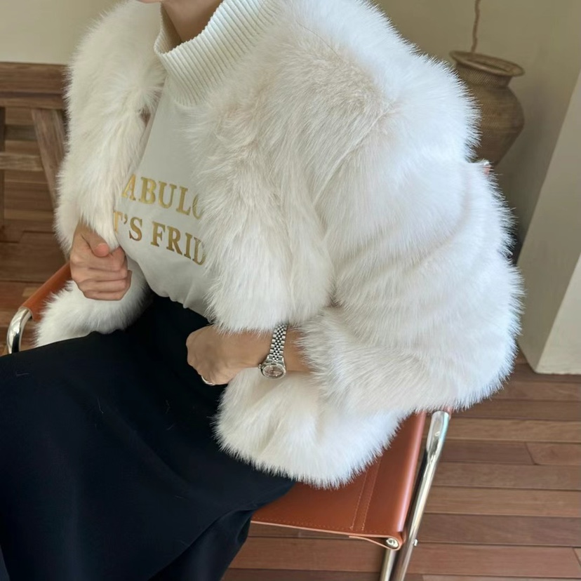 SOUIT東大門㊣代購女士新款25秋冬休閑時尚推薦短款大衣皮草SOUIT by mabel-L短款大衣