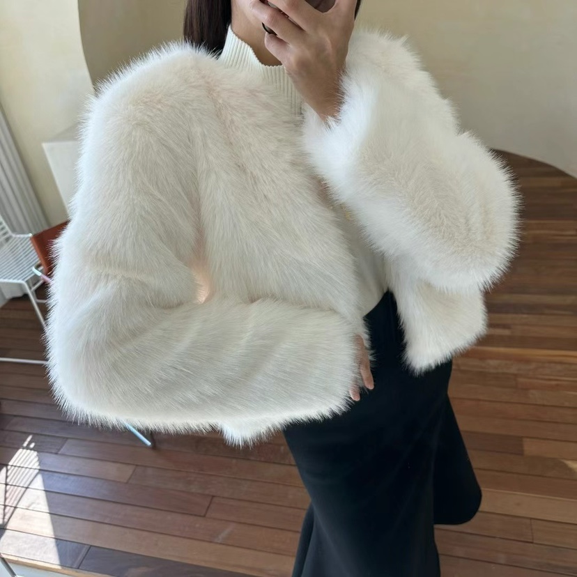 SOUIT東大門㊣代購女士新款25秋冬休閑時尚推薦短款大衣皮草SOUIT by mabel-L短款大衣