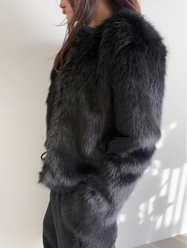 SOUIT東大門㊣代購女士新款25秋冬休閑時尚推薦短款大衣皮草SOUIT by mabel-L短款大衣