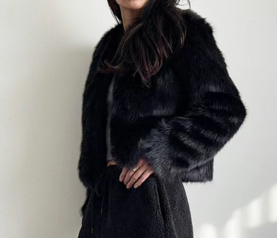 SOUIT東大門㊣代購女士新款25秋冬休閑時尚推薦短款大衣皮草SOUIT by mabel-L短款大衣