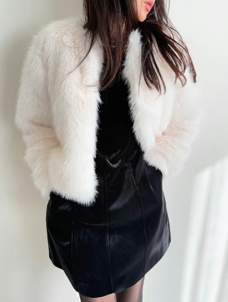 SOUIT東大門㊣代購女士新款25秋冬休閑時尚推薦短款大衣皮草SOUIT by mabel-L短款大衣