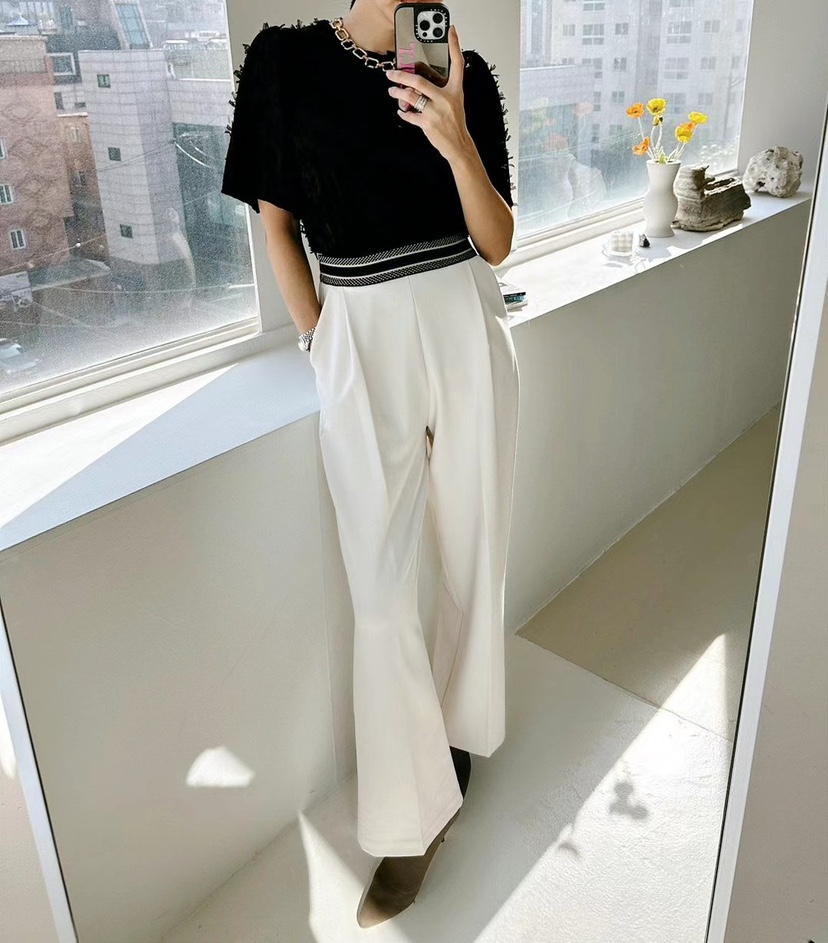 SOUIT東大門㊣實拍女裝新品25秋冬職業推薦真品時尚休閑休閑褲SOUIT by mabel-L休閑褲