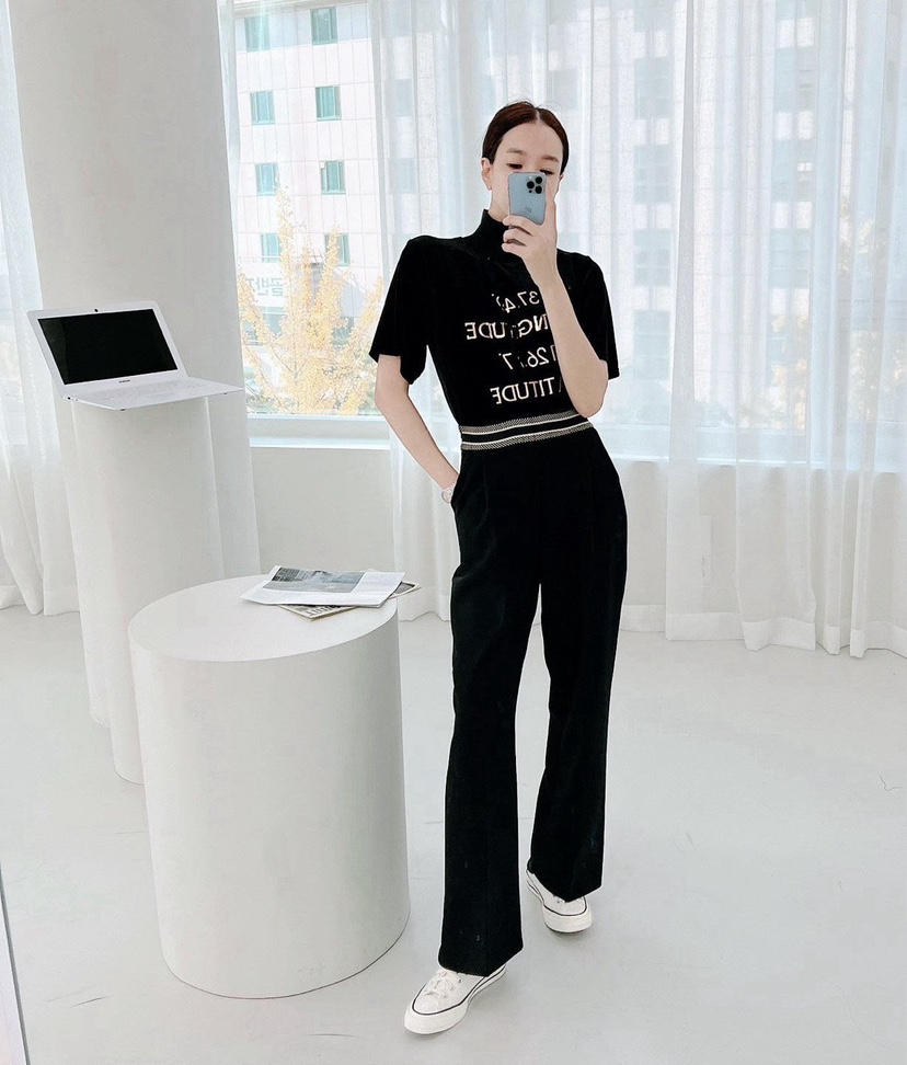 SOUIT東大門㊣實拍女裝新品25秋冬職業推薦真品時尚休閑休閑褲SOUIT by mabel-L休閑褲