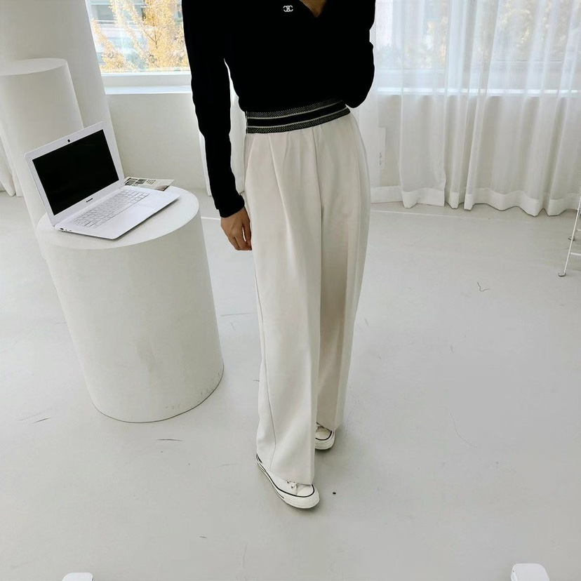 SOUIT東大門㊣實拍女裝新品25秋冬職業推薦真品時尚休閑休閑褲SOUIT by mabel-L休閑褲圖色1