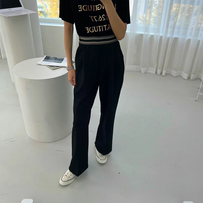 SOUIT東大門㊣實拍女裝新品25秋冬職業推薦真品時尚休閑休閑褲SOUIT by mabel-L休閑褲圖色2