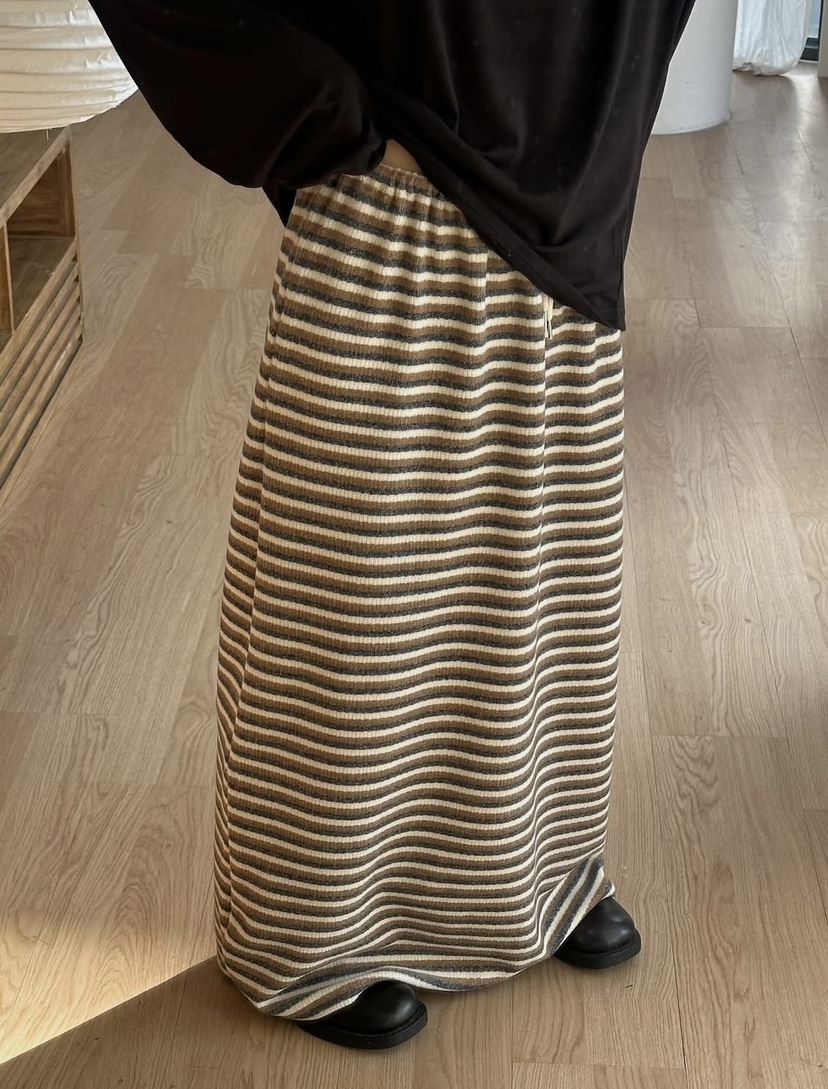 BYRING東大門㊣實拍女裝新款25秋冬熱賣推薦真品休閑時尚長裙BYRING長裙圖色1