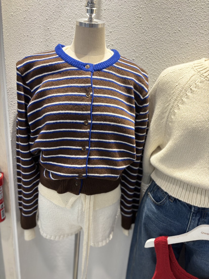 AWESOME-L東大門㊣實拍女裝新款25秋冬休閑推薦針織衫開衫AWESOME-L針織衫