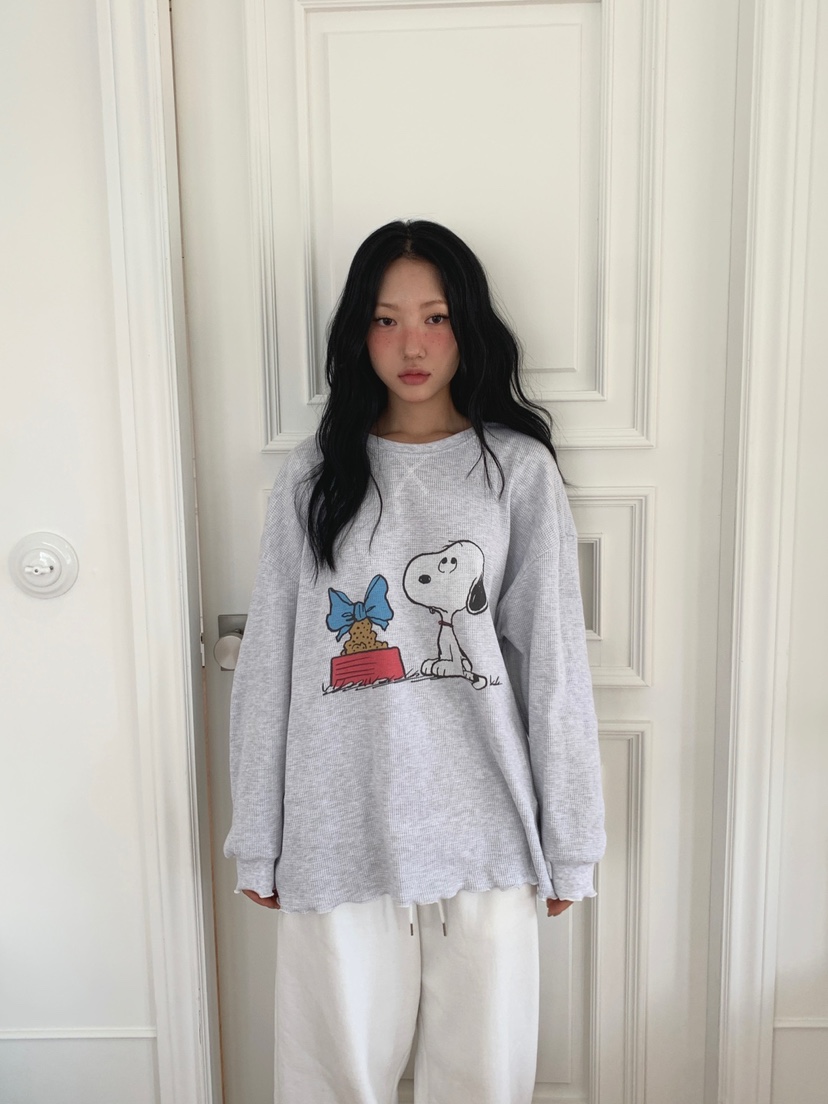 TOLL東大門㊣直郵女士新品人氣職業休閑時尚25秋冬長袖T恤史努比TOLL長袖T恤