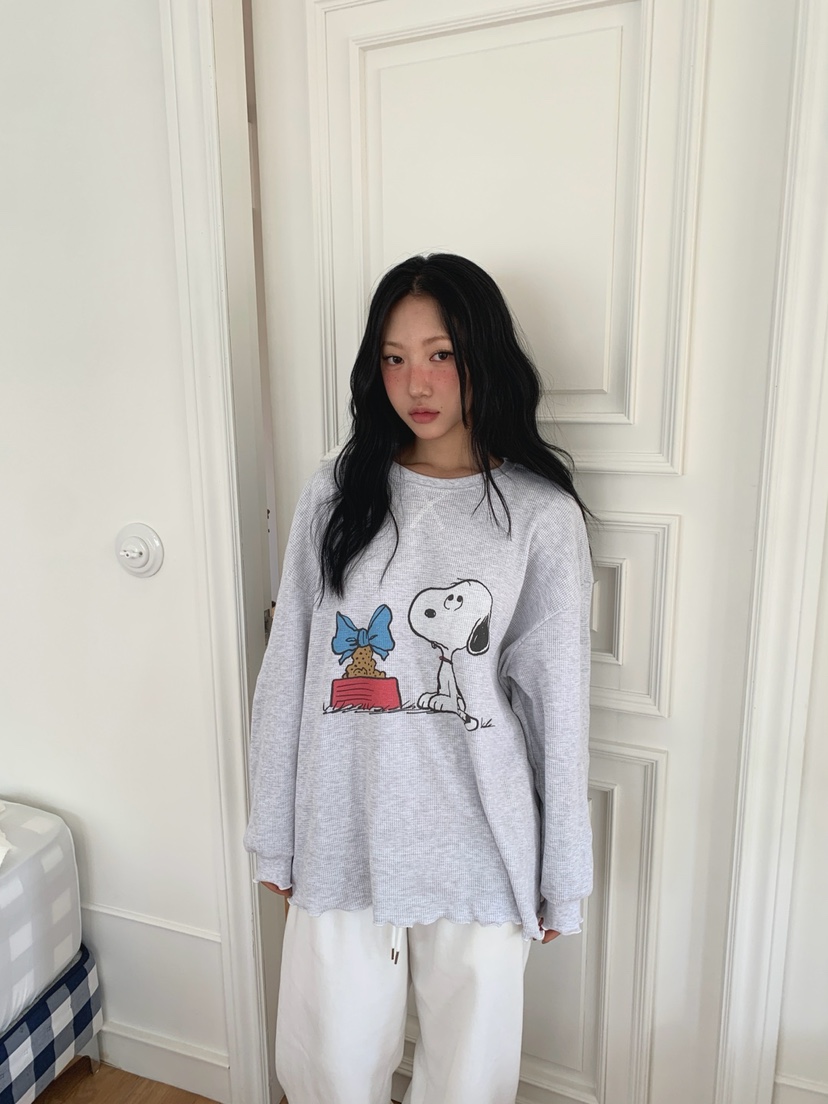 TOLL東大門㊣直郵女士新品人氣職業休閑時尚25秋冬長袖T恤史努比TOLL長袖T恤