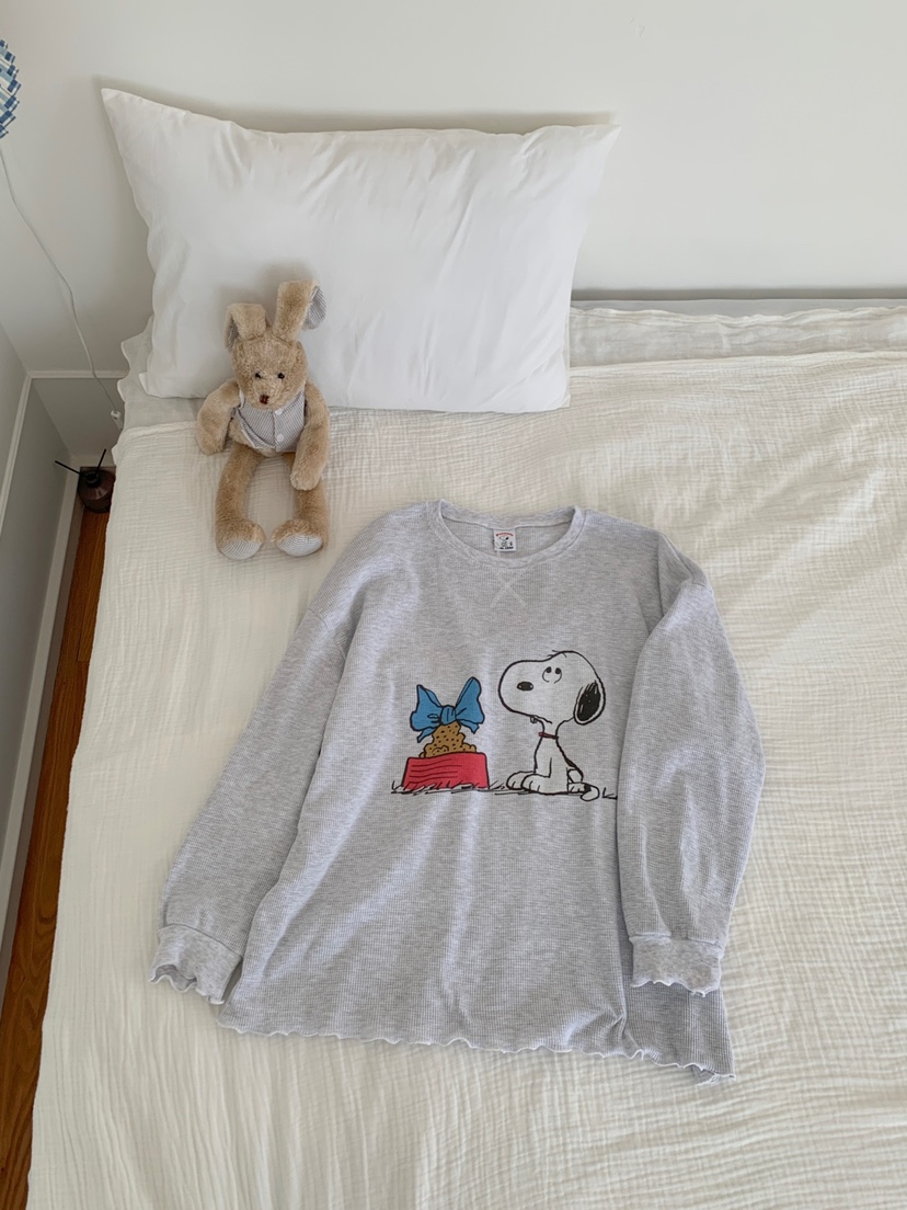 TOLL東大門㊣直郵女士新品人氣職業休閑時尚25秋冬長袖T恤史努比TOLL長袖T恤