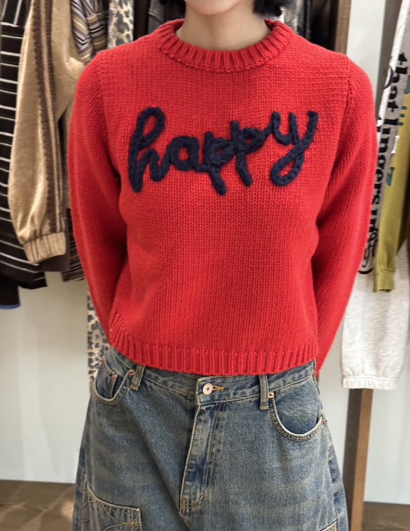 FIFO韓國直郵㊣女裝新款熱賣人氣職業25秋冬時尚真品毛衣刺繡FIFO毛衣